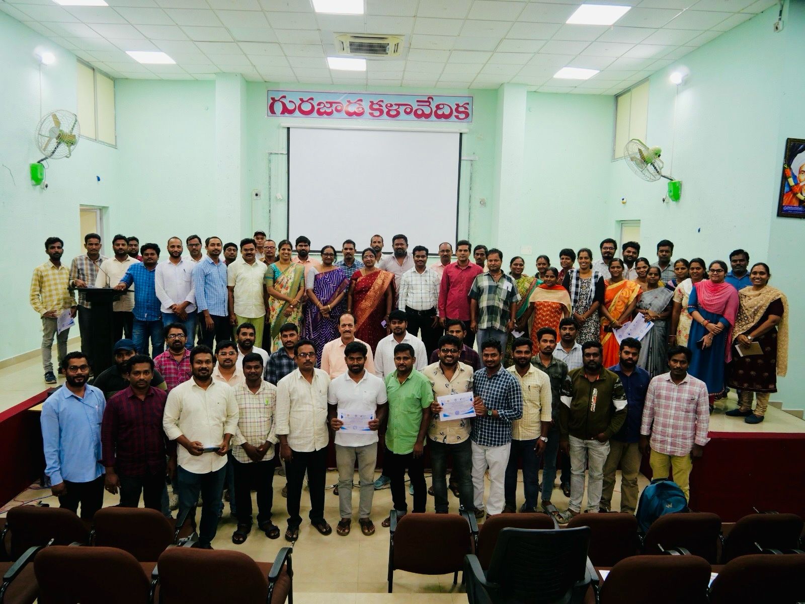Participants attending Smart Skills for a Secure Future workshop at JNTU-GV